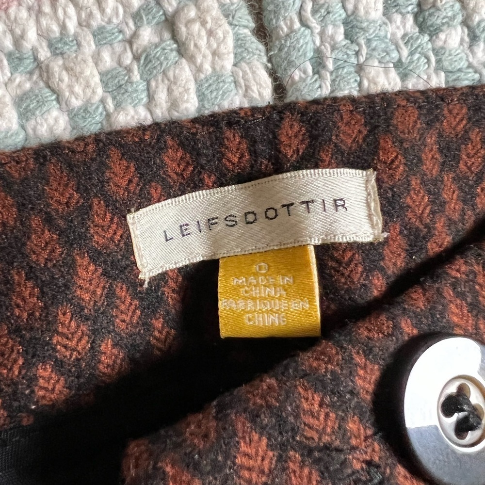 LEIFSDOTTIR Anthropologie Trousers Textured Marola Pants Size 0 - Picture 10 of 10